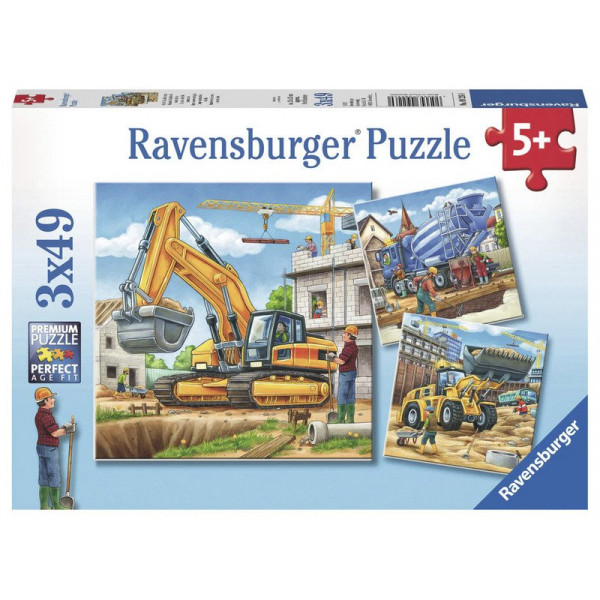 Puzzle 3x49 db - Óriási munkagépek 09226