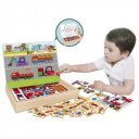 2IN1 mágneses puzzle - munkagépek, 75 db 32100217