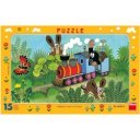 Puzzle 15 db Kisvakond és a mozdony 001039