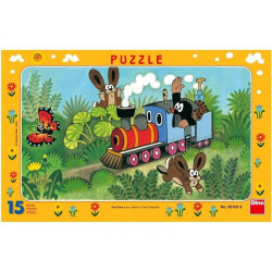 Puzzle 15 db Kisvakond és a mozdony 001039
