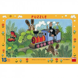 Puzzle 15 db Kisvakond és a mozdony 001039