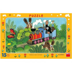 Puzzle 15 db Kisvakond és a mozdony 001039 1-99 darabos puzzle Dino