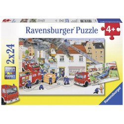 Puzzle 2x24 db - Tűzoltás közben 08851 1-99 darabos puzzle Ravensburger