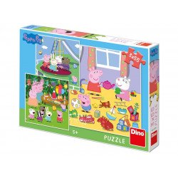 Puzzle 3*55 db - Peppa 335356 1-99 darabos puzzle Dino
