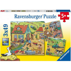 Puzzle 3x49 db - Élet a farmon 05078 1-99 darabos puzzle Ravensburger