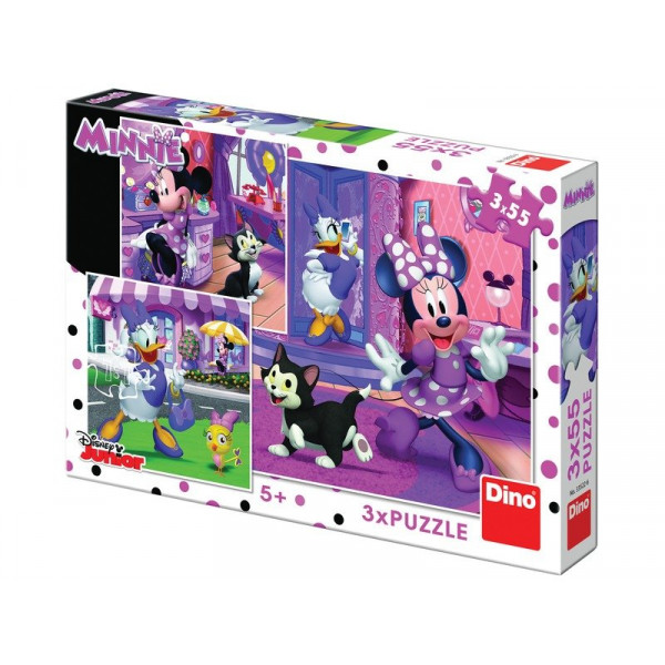 Puzzle 3x55 db - Egy nap Minnie-vel 335226