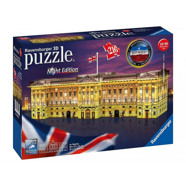 Puzzle 3D 216 db - Buckingham Palota világító 125 Puzzle 3D 216 db - Buckingham Palota világító 125
