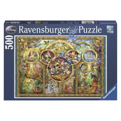 Puzzle 500 db - Disney család 14183