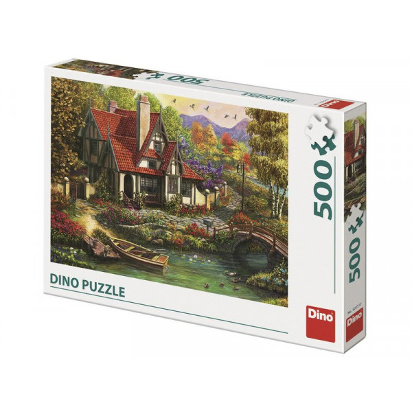 Puzzle 500 db - Ház a tónál 502512