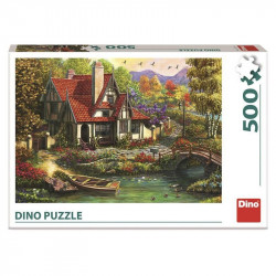 Puzzle 500 db - Ház a tónál 502512