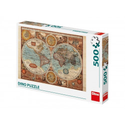 Puzzle 500 db - Világtérkép 1626-ból 502307