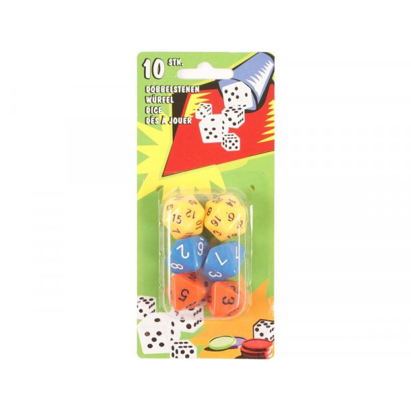 6 dobókockás szett (8-10-20 oldalú) lapon 9026-6