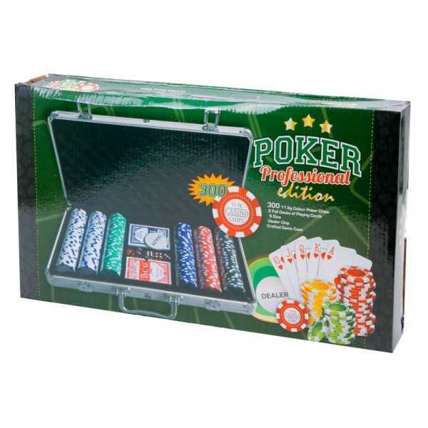Alu bőröndös póker szett 300db zsetonnal 9153-300
