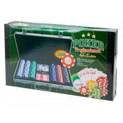 Alu bőröndös póker szett 300db zsetonnal 9153-300