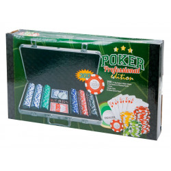 Alu bőröndös póker szett 300db zsetonnal 9153-300 Kártya REGIO