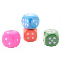 Szivacs dobókocka, 7,5 cm, 4 szín 24256 Szórakoztató-parti társasjáték REGIO