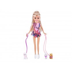 Sparlke girlz - Kutyasétáltató baba 2 kutyussal ( Baba, babakocsi Sparkle Girlz