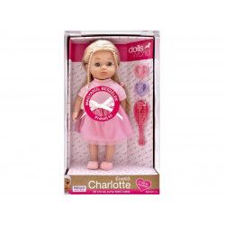 Magyarul beszélő Charlotte, rózsaszín ruhában 815 Baba, babakocsi Dolls World