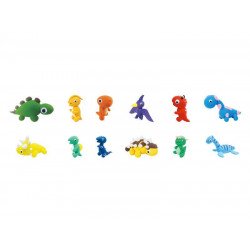 Dínós gyurmaszett 12 db/csomag 330200954 Állatfigura, állatszett REGIO