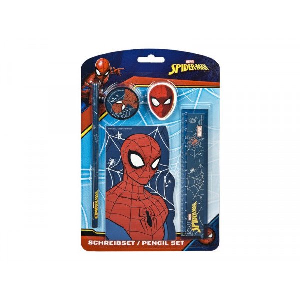 Írószer szett, 5 db, Pókember SPMA0216