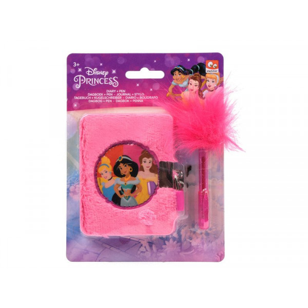 Plüss emlékkönyv masnis tollal - Hercegnők DP9998