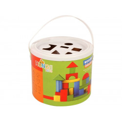 30 db-os építőkocka O18x15 cm HJD93712A-30/S Fa építő REGIO