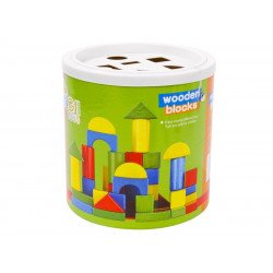 45 db-os építőkocka O18x18 cm HJD93711A-45/S Fa építő REGIO