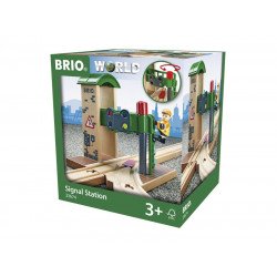 BRIO Jelző állomás 33674 Fa épület, kiegészítő BRIO