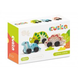 Fa dínók, 3 db/csomag 15597 Fa figura Cubika