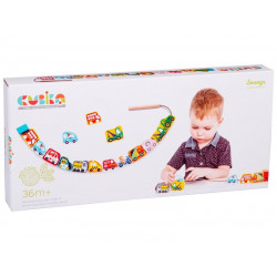 Fa gyöngyfűző - autók 14316 Fa gyöngy Cubika