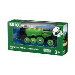 BRIO Nagy zöld lokomotív 33593 Fa jármű, vonat BRIO