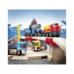 BRIO Vonat és építkezés szett