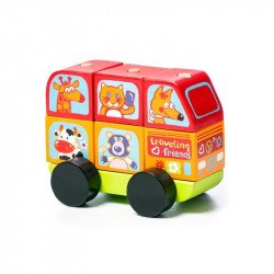 Fa busz állatokkal 13197 Fa jármű, vonat Cubika