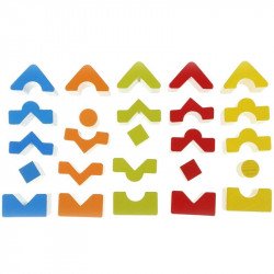 Fa toronyépítő szett (5 db/csomag) 15016 Fa puzzle Cubika