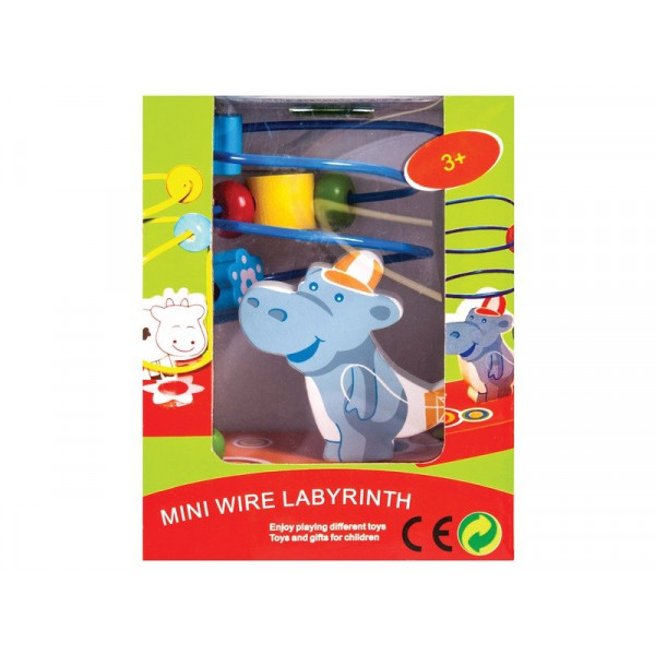 Fa állatos golyófuttató - kicsi