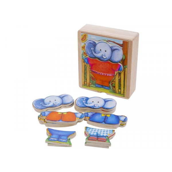 Fa öltöztető elefánt 14.5x12.5x4.2 cm HJD932076