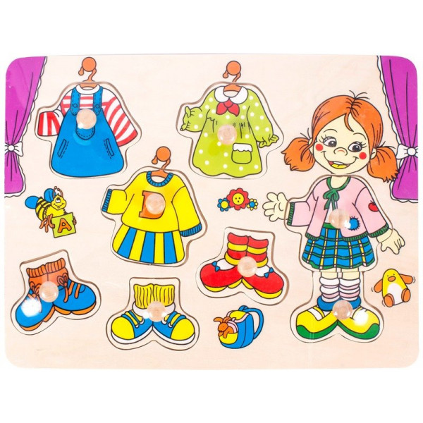 Fa puzzle 29,5x21,8x1,8 cm, öltöztető lány HJ9820