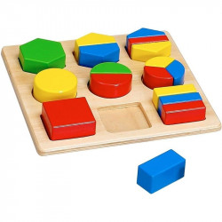 Fa színek és formák kirakó 21x21x3 cm HJD93566 Készségfejlesztő fajáték REGIO