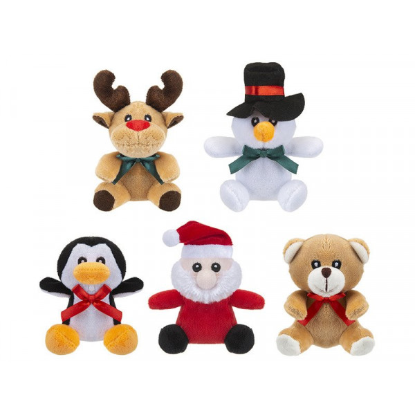 Karácsonyi plüss figurák 10 cm, 5 féle 446019