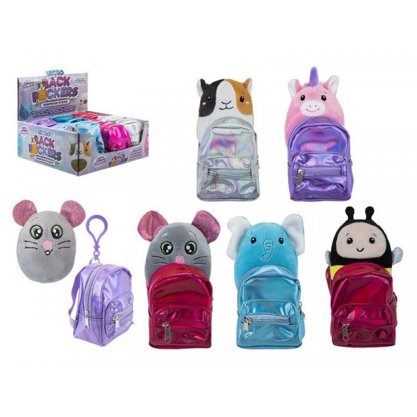 Meglepetés plüss figura mini hátizsákban, 11 cm 4