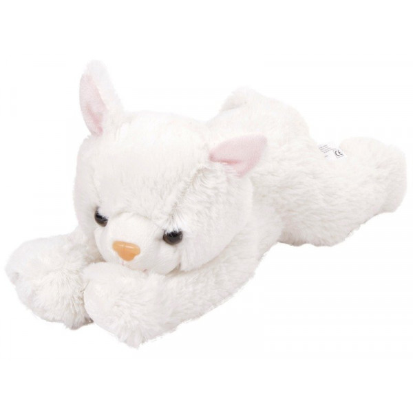 Fehér plüss cica, 25 cm CGE-15095