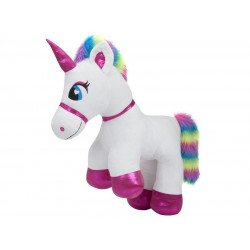 Álló unikornis, 60 cm, fehér-rózsaszín 5217 60-80 cm REGIO