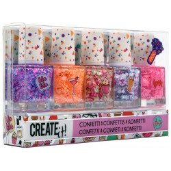 Create it! Konfetti körömlakk 5 db/csomag 84147 Divat, ékszer, smink REGIO