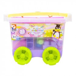 Építőkocka kiskocsiban 33 darabos készlet Építőjáték REGIO