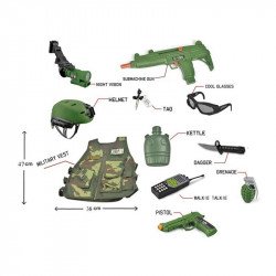 Katonai jelmez szett éjjellátó lámpával 520100745 Jelmez REGIO