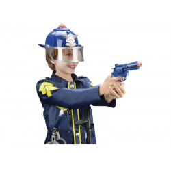 Rendőr jelmez: kabát és 7 kiegészítő, zenél, vilá Jelmez REGIO