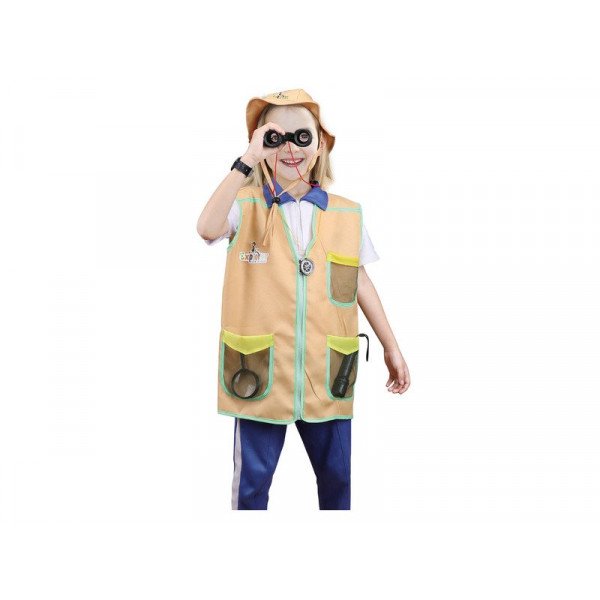 Természetbúvár jelmez: kabát, kalap és 6 kieészít