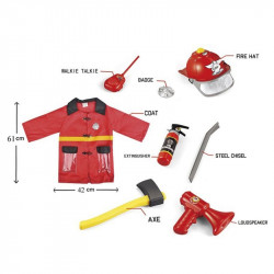 Tűzoltó jelmez: kabát és 7 kiegészítő, zenél, vil Jelmez REGIO