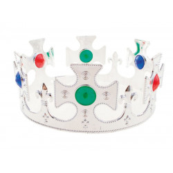 Királyi korona - ezüst 53060Silver Jelmez kiegészítők Funny Fashion