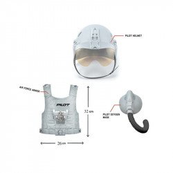 Pilóta sisak, mellény, oxigénmaszk 510300473 Jelmez kiegészítők REGIO